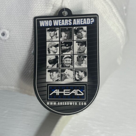 Mylan Classic Performance Golf Cap Hat White Adjustable Strap Back New - Picture 12 of 14